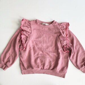H&M Girl broderie Flutter sleeves Sweatshirt 6-7 years